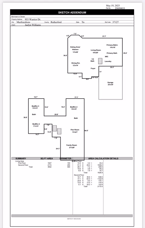 Floorplan - 953 Warrior Dr, Murfreesboro, TN 37128 photo 1 of 1