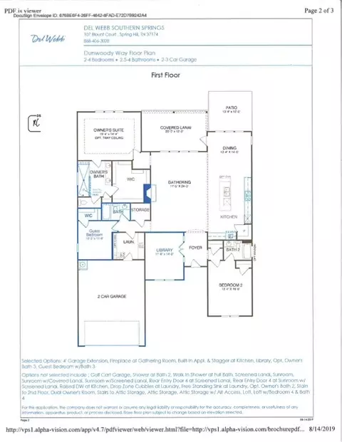 Floorplan - 1121 Davidson Walk, Spring Hill, TN 37174 photo 1 of 1