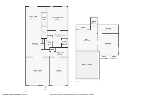 Floorplan - 3309 Risen Star Dr, Murfreesboro, TN 37128 photo 3 of 3