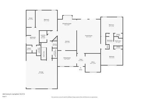 Floorplan - 2003 Tammy Dr, Springfield, TN 37172 photo 1 of 3