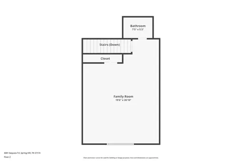 Floorplan - 4001 Sequoia Trl, Spring Hill, TN 37174 photo 2 of 4