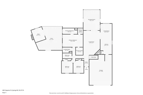 Floorplan - 4001 Sequoia Trl, Spring Hill, TN 37174 photo 3 of 4