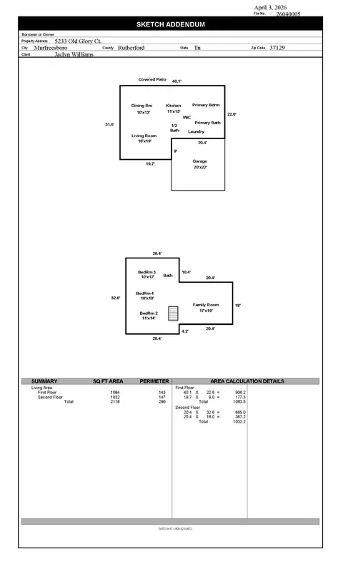 Floorplan - 5233 Old Glory Ct, Murfreesboro, TN 37129 photo 1 of 1