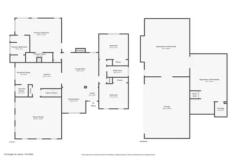 Floorplan - 314 Ginger Dr, Dover, TN 37058 photo 1 of 1