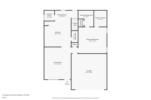 Floorplan - 501 Ruby Cate Way, Murfreesboro, TN 37128 photo 1 of 3