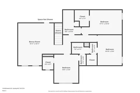 Floorplan - 1144 Brixworth Dr, Spring Hill, TN 37174 photo 2 of 3
