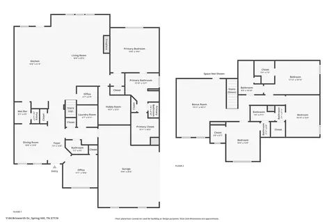 Floorplan - 1144 Brixworth Dr, Spring Hill, TN 37174 photo 3 of 3