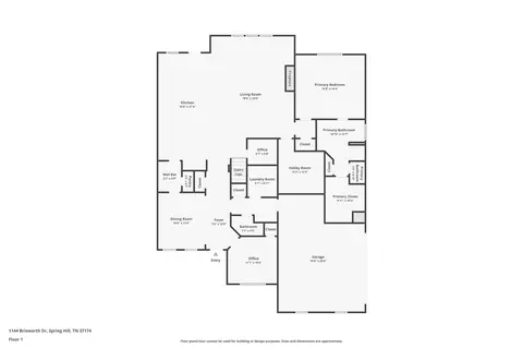 Floorplan - 1144 Brixworth Dr, Spring Hill, TN 37174 photo 1 of 3