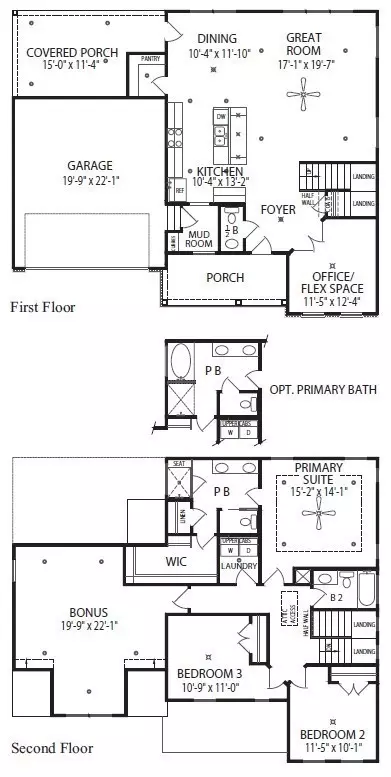 Floorplan - 1824 Flatwaters St, Spring Hill, TN 37174 photo 1 of 1
