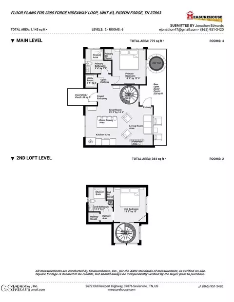 Floorplan - 2385 Forge Hideaway Loop #6B, Pigeon Forge, TN 37863 photo 1 of 2