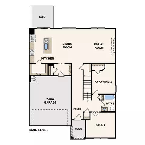 Floorplan - 226 E Millbrook Dr, Spring Hill, TN 37174 photo 1 of 2