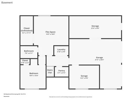 Floorplan - 943 Beechcroft Rd, Spring Hill, TN 37174 photo 2 of 3