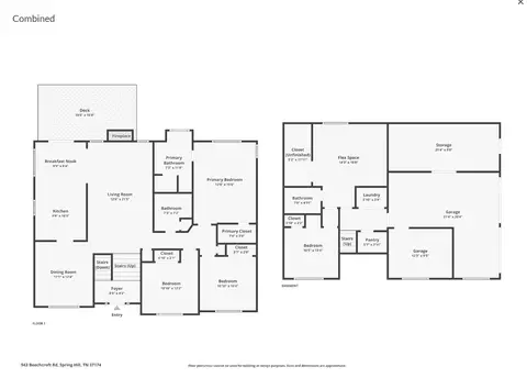 Floorplan - 943 Beechcroft Rd, Spring Hill, TN 37174 photo 3 of 3
