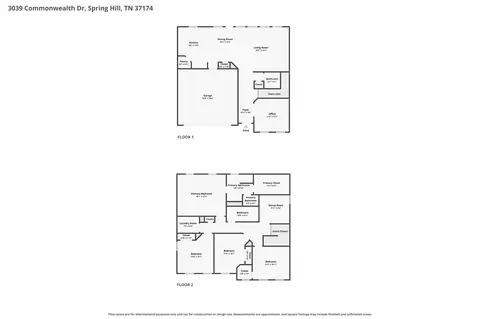 Floorplan - 3039 Commonwealth Dr, Spring Hill, TN 37174 photo 1 of 1