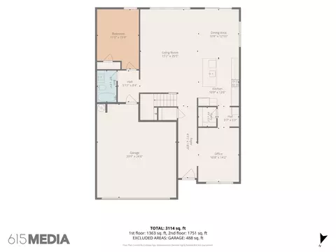 Floorplan - 7357 Blue Gable Rd, Hermitage, TN 37076 photo 1 of 3