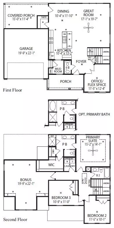 Floorplan - 1824 Flatwaters St, Spring Hill, TN 37174 photo 1 of 1