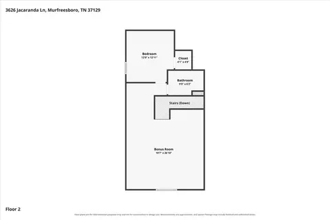 Floorplan - 3626 Jacaranda Ln, Murfreesboro, TN 37129 photo 3 of 3