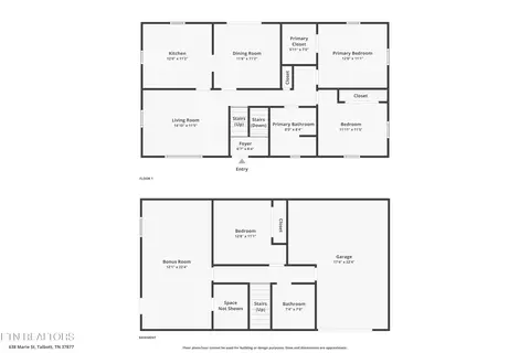 Floorplan - 638 Marie St, Talbott, TN 37877 photo 3 of 3