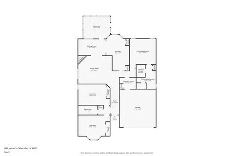 Floorplan - 1147 Junco Cv, Collierville, TN 38017 photo 1 of 1