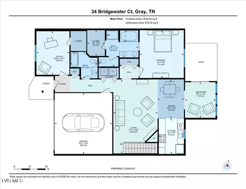 Floorplan - 34 Bridgewater Court - Gray Tn 37615, Gray, TN 37615 photo 1 of 2