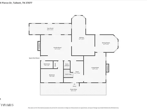 Floorplan - 7531 W Pierce Drive Talbott Tn 37877, Talbott, TN 37877 photo 3 of 4