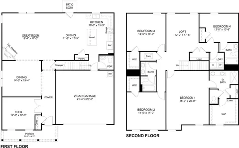 Floorplan - 5733 Prickly Loop, Ooltewah, TN 37363 photo 1 of 1