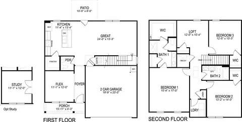 Floorplan - 7504 Bendire Loop, Hixson, TN 37343 photo 1 of 1