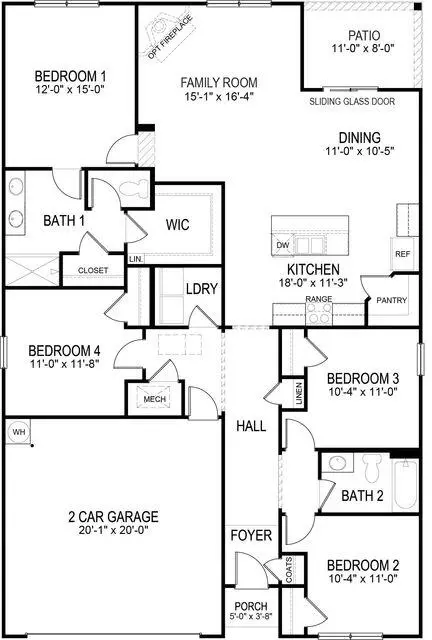 Floorplan - 7510 Bendire Loop, Hixson, TN 37343 photo 1 of 1