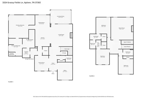 Floorplan - 3324 Grassy Fields Ln, Apison, TN 37302 photo 3 of 5