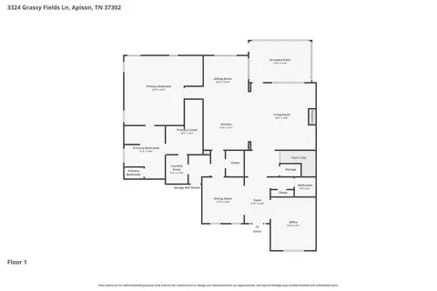 Floorplan - 3324 Grassy Fields Ln, Apison, TN 37302 photo 4 of 5