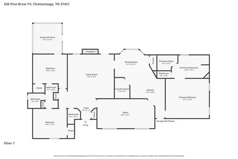 Floorplan - 636 Pine Brow Trl, Chattanooga, TN 37421 photo 1 of 1