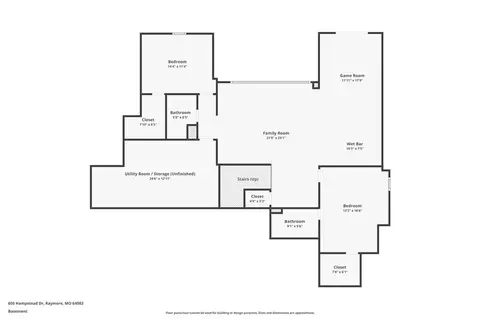 Floorplan - 605 Hampstead Dr, Raymore, MO 64083 photo 1 of 4