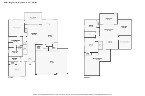 Floorplan - 1401 Kintyre Ct, Raymore, MO 64083 photo 5 of 6