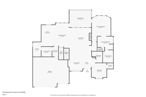 Floorplan - 703 Hampstead Dr, Raymore, MO 64083 photo 3 of 3