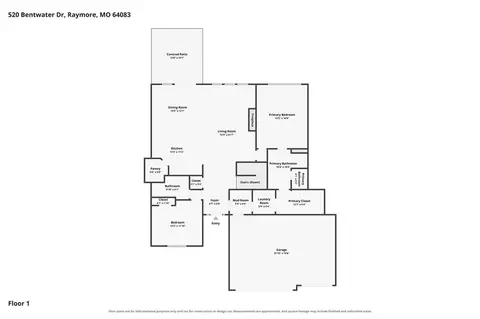 Floorplan - 520 Bentwater Dr, Raymore, MO 64083 photo 1 of 3