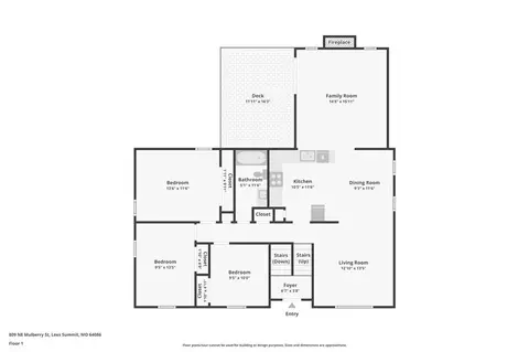 Floorplan - 809 Mulberry St, Lees Summit, MO 64086 photo 2 of 3