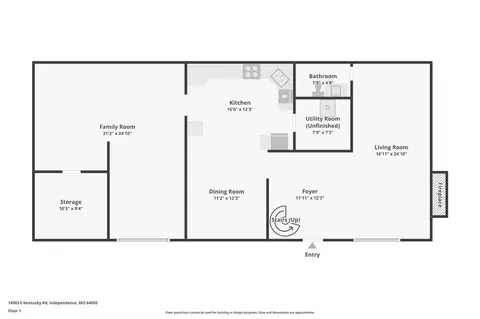 Floorplan - 14903 E Kentucky Rd, Independence, MO 64050 photo 1 of 2