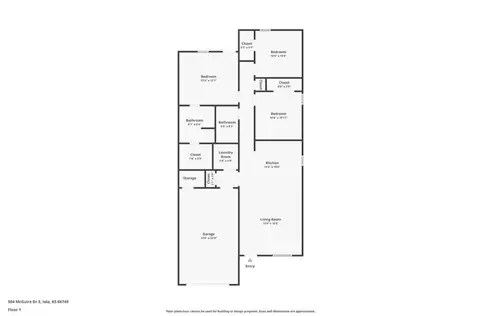 Floorplan - 504 Mcguire Dr, Iola, KS 66749 photo 2 of 2