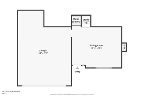 Floorplan - 204 E 8th St, Adrian, MO 64720 photo 3 of 4