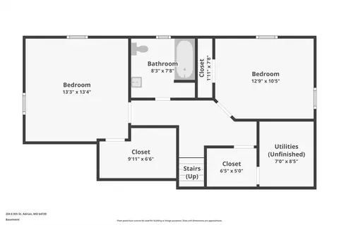 Floorplan - 204 E 8th St, Adrian, MO 64720 photo 1 of 4