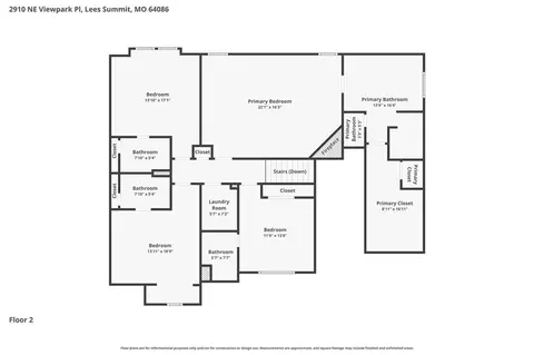 Floorplan - 2910 NE Viewpark Pl, Lees Summit, MO 64086 photo 2 of 3