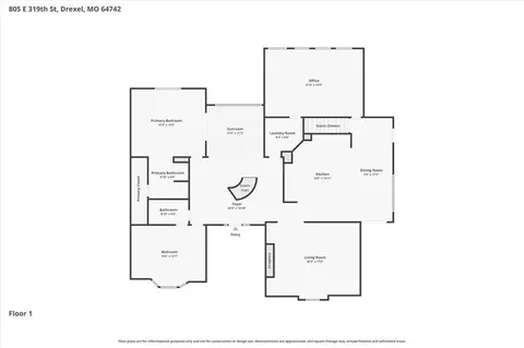 Floorplan - 805 E 319th St, Drexel, MO 64742 photo 1 of 4