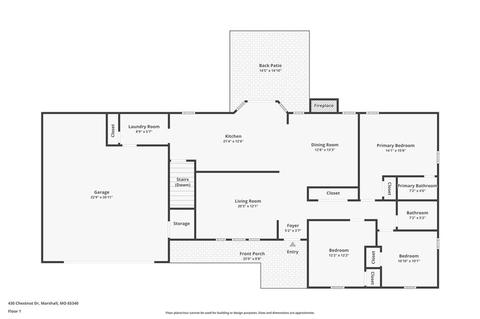 Floorplan - 430 Chestnut Dr, Marshall, MO 65340 photo 3 of 3