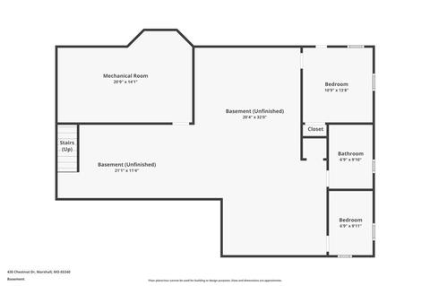 Floorplan - 430 Chestnut Dr, Marshall, MO 65340 photo 2 of 3