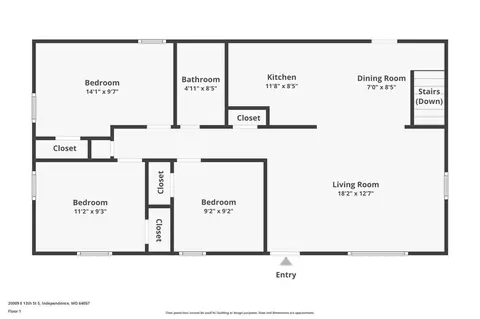 Floorplan - 20009 E 13th St, Independence, MO 64057 photo 1 of 2