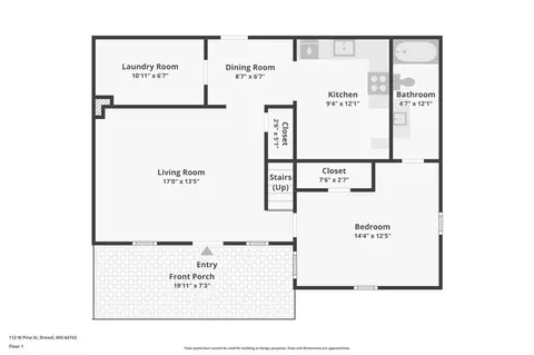 Floorplan - 112 W Pine St, Drexel, MO 64742 photo 1 of 3