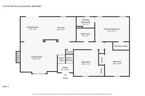 Floorplan - 1113 SE 2nd Ter, Lees Summit, MO 64063 photo 1 of 3