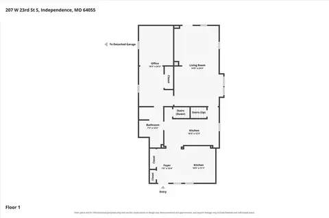 Floorplan - 207 W 23rd St, Independence, MO 64055 photo 1 of 6