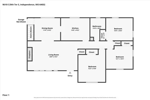 Floorplan - 9610 E 29th Ter, Independence, MO 64052 photo 1 of 3