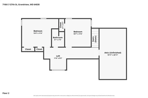 Floorplan - 7106 E 127th St, Grandview, MO 64030 photo 2 of 4